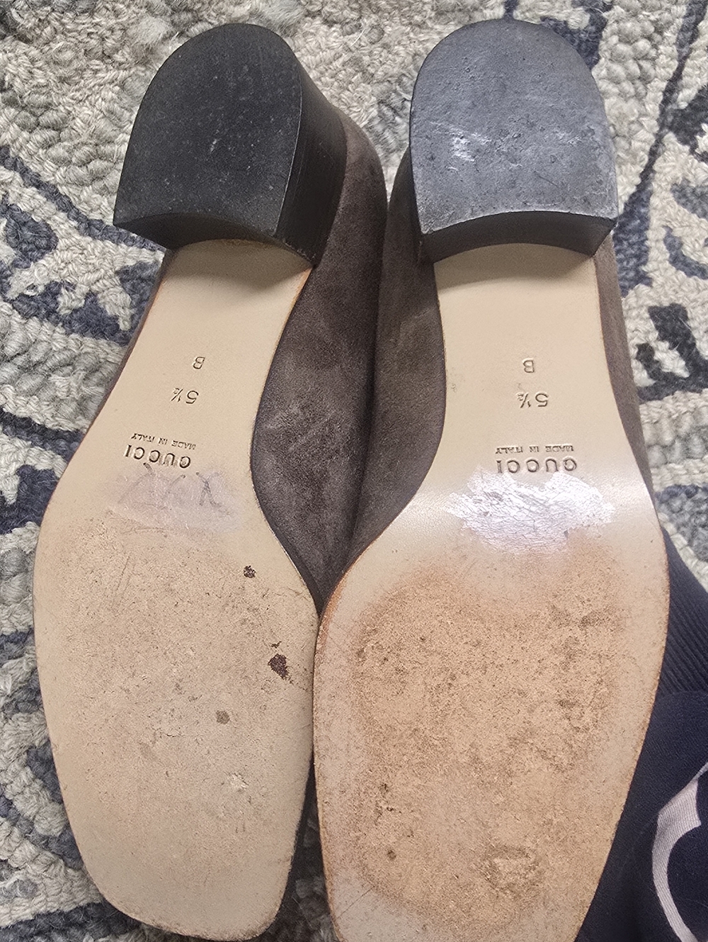 Gucci Brown Suede Loafers with Bamboo Horse Bit 5 1/2 B - Picture 12 of 13